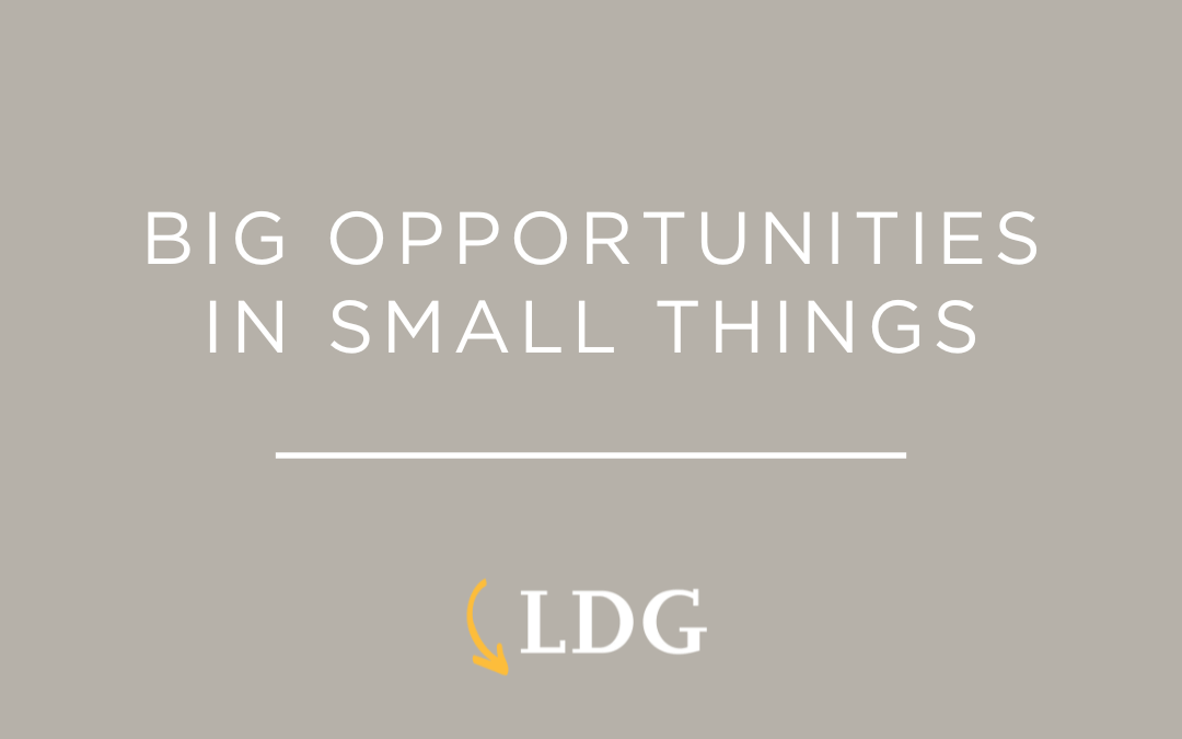 The Biggest Opportunities are Found in the Smallest Things